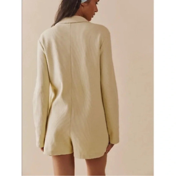 Free People Beach Lizzie Romper Blazer Lime Green NWT - Picture 2 of 8
